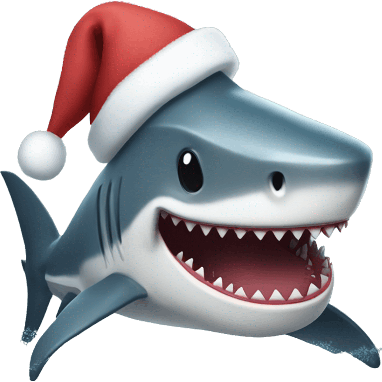 Generate a christmas shark emoji