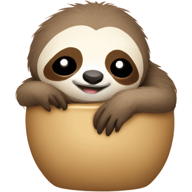 Baby sloth going to sleep emoji