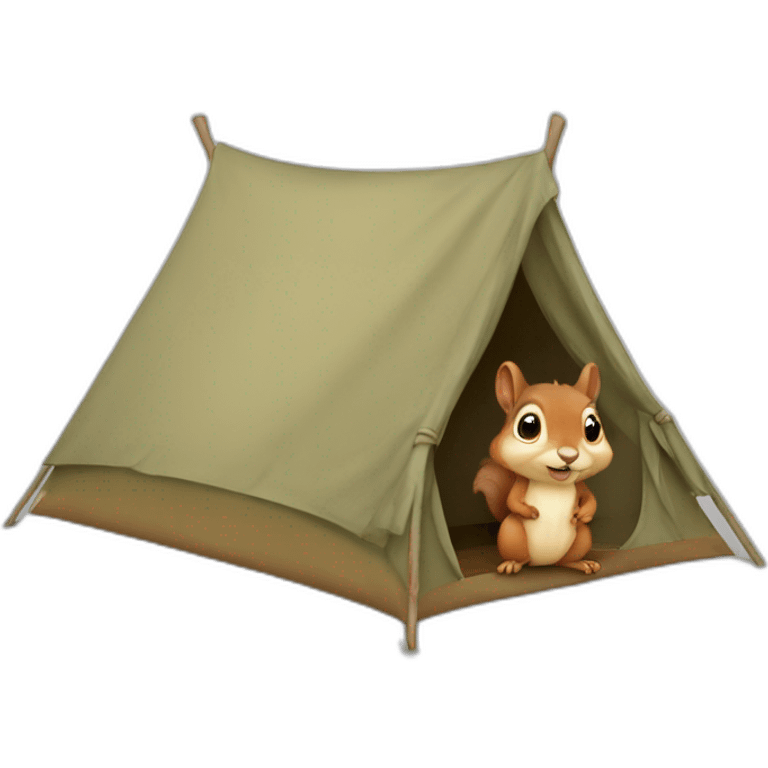 Squirrel in a tent emoji