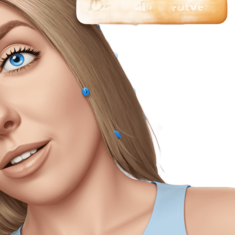 blue eyed girl portrait emoji