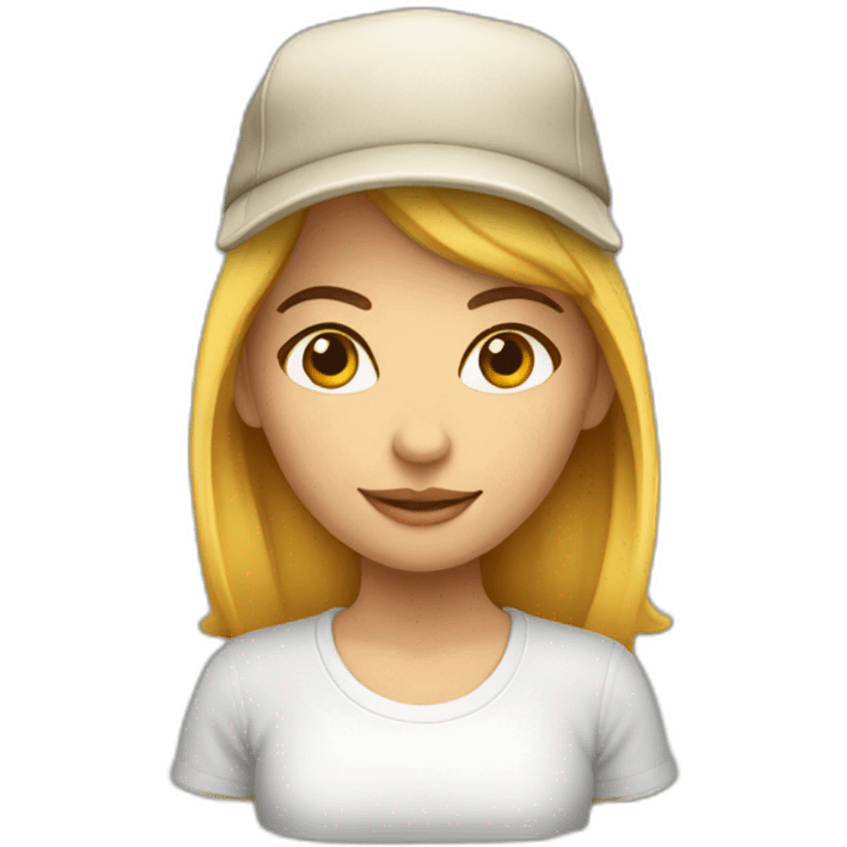 Fille casquette à l’envers emoji