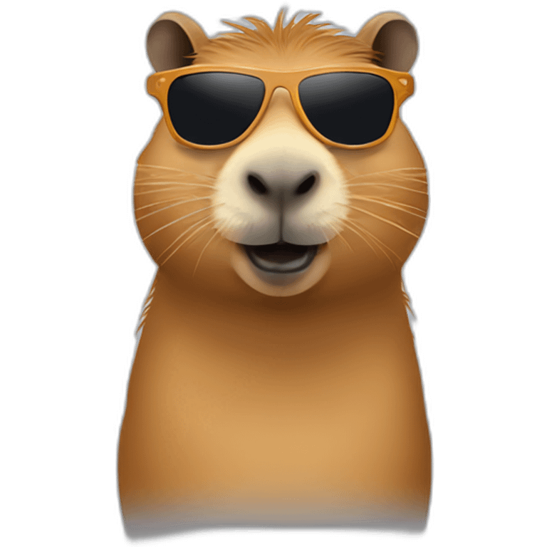 Capybara with sunglasses emoji