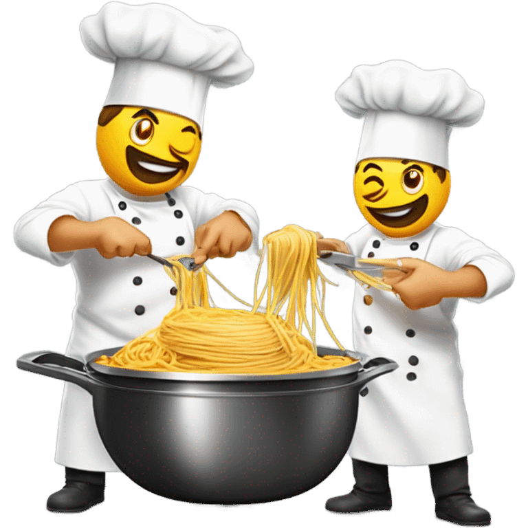 Spaghetti cooking battle emoji