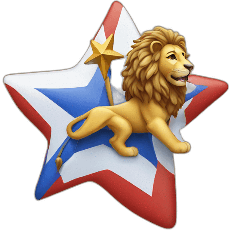 czech lion with David's star emoji