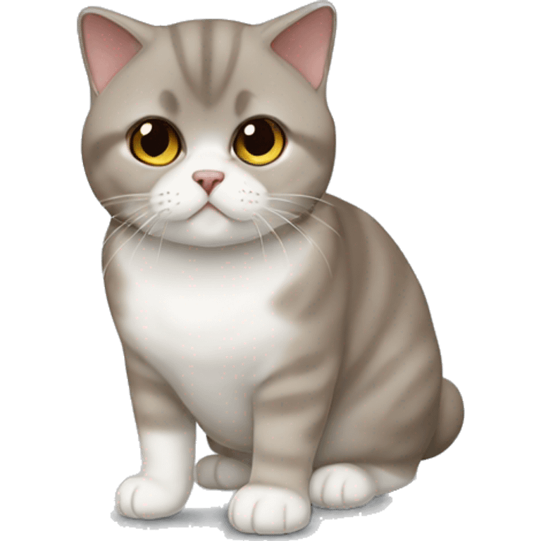 Brown white british shorthair emoji