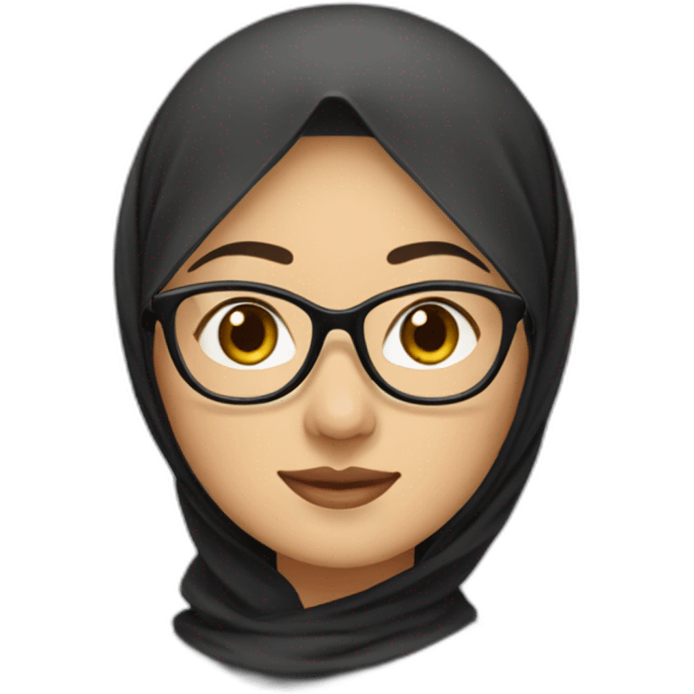 asian-woman-wearing-brown-hijab-and-black-shirt-and-rounded-glasses emoji