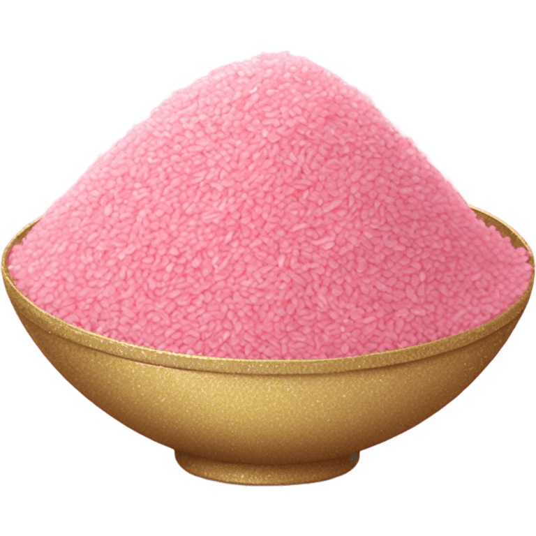 Pink rice with glitter emoji