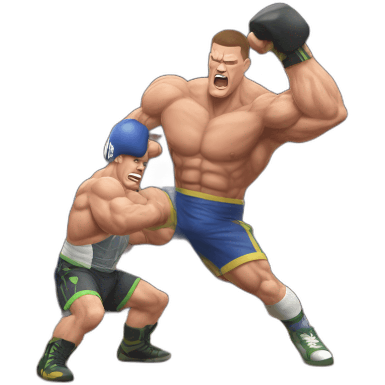 John cena smashing an opponent emoji