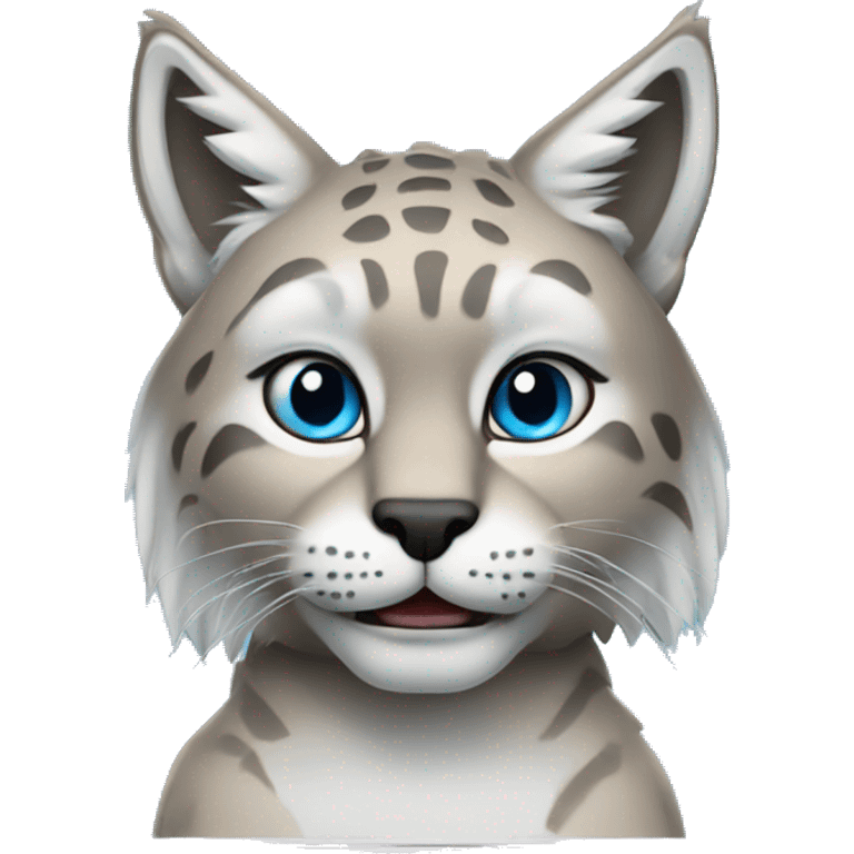 A blue lynx with a laptop emoji