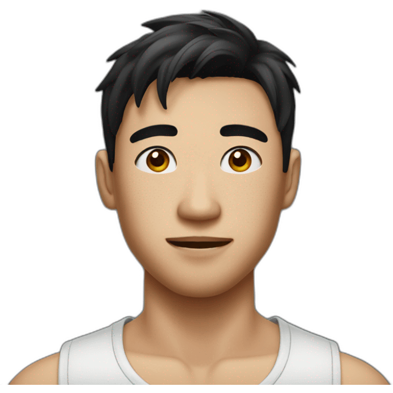 Sexy asian guy with freckles emoji