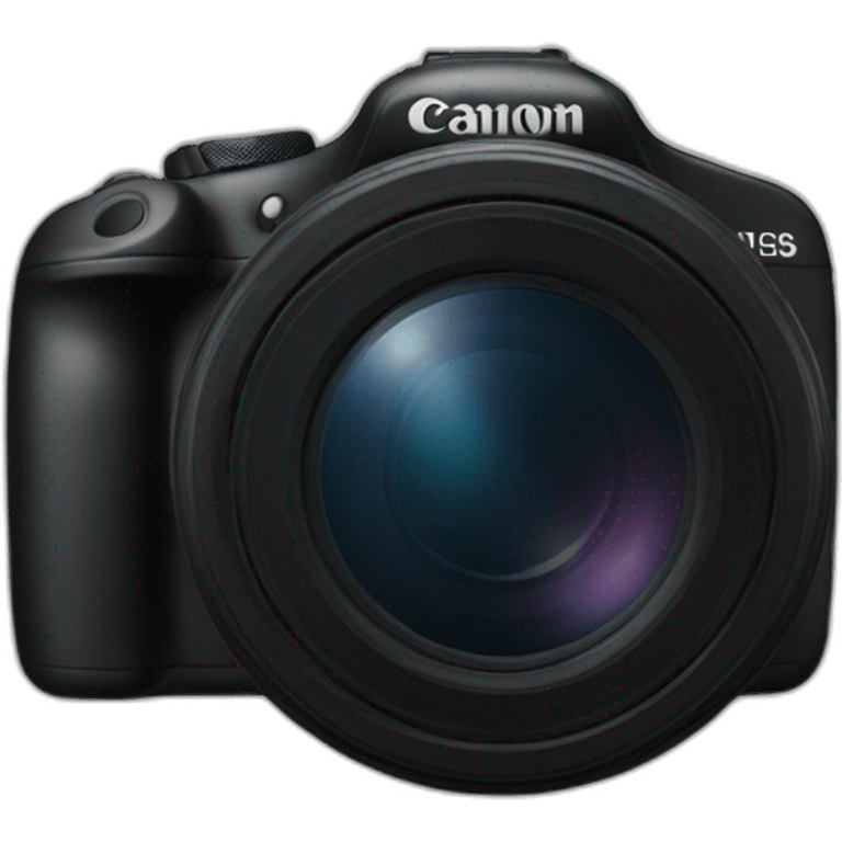 Canon Camera black with black lens no text besides the canon logo emoji