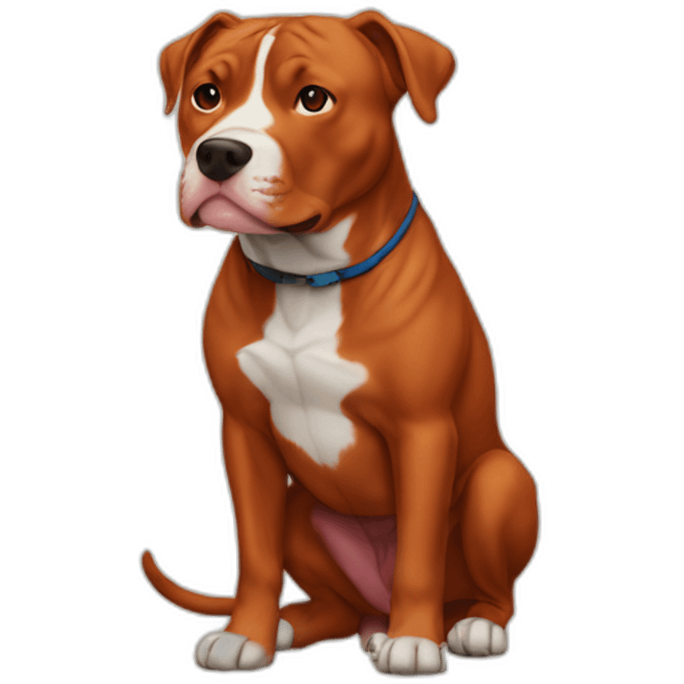 Clifford the big red pit bull emoji