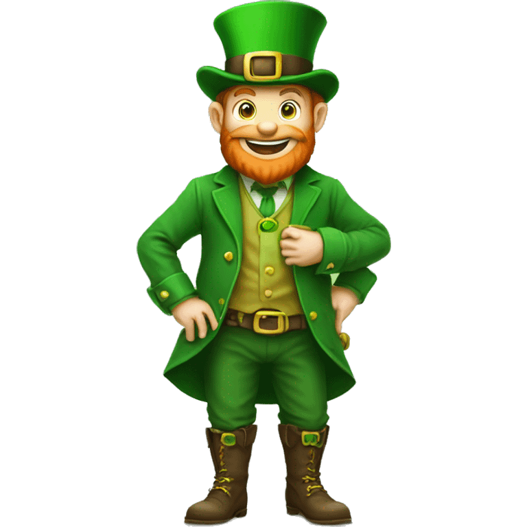  leprechaun with empty pockets emoji