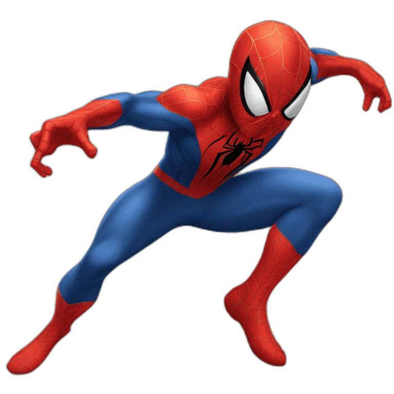 Spiderman in run a Indian road emoji