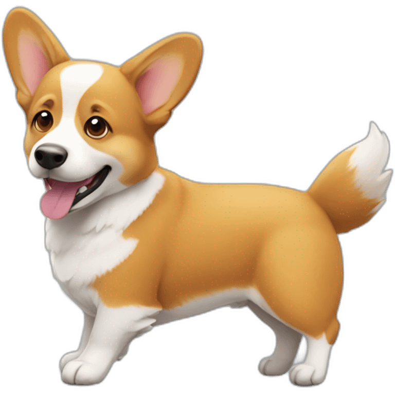 Corgi tennis emoji