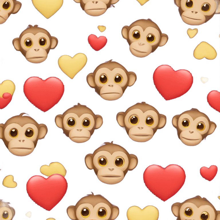 Monkey and heart emoji