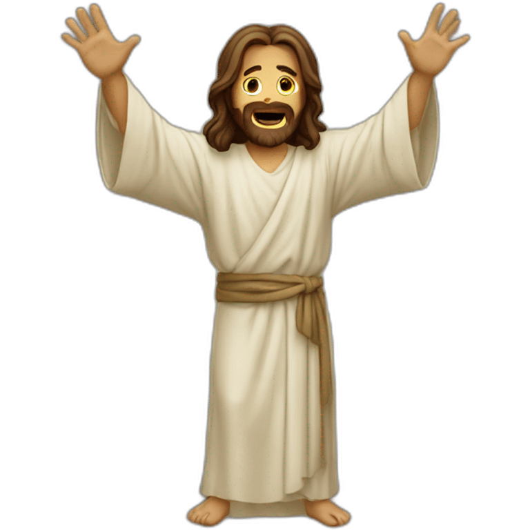 "Jesus casting out demons." emoji