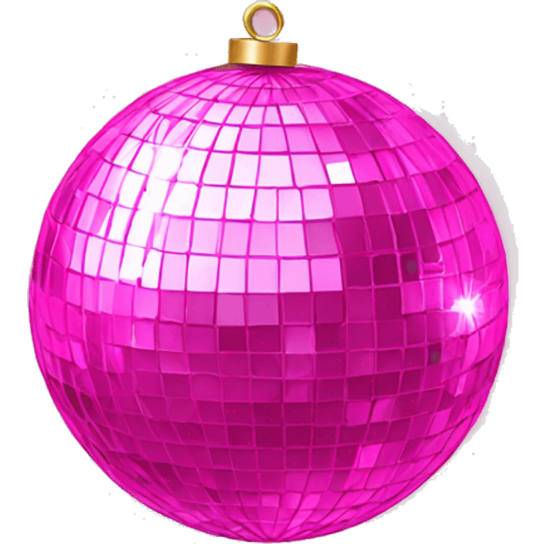 pink disco ball with a bow emoji