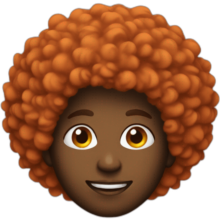 Afro orange  emoji