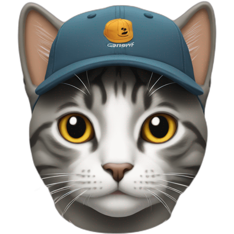 Cat wearing carhartt cap emoji