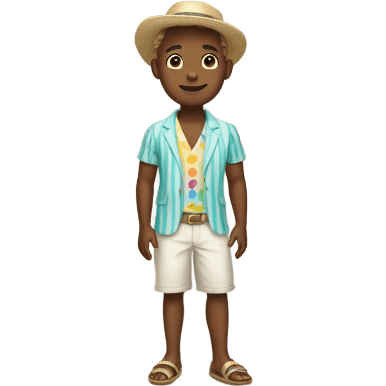 dapper boy in beach attire emoji