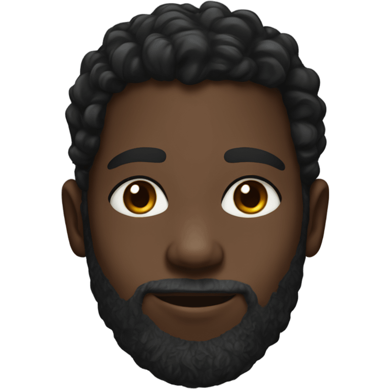 Realistic black girl with long hair and black boy with short short hair and a beard  emoji