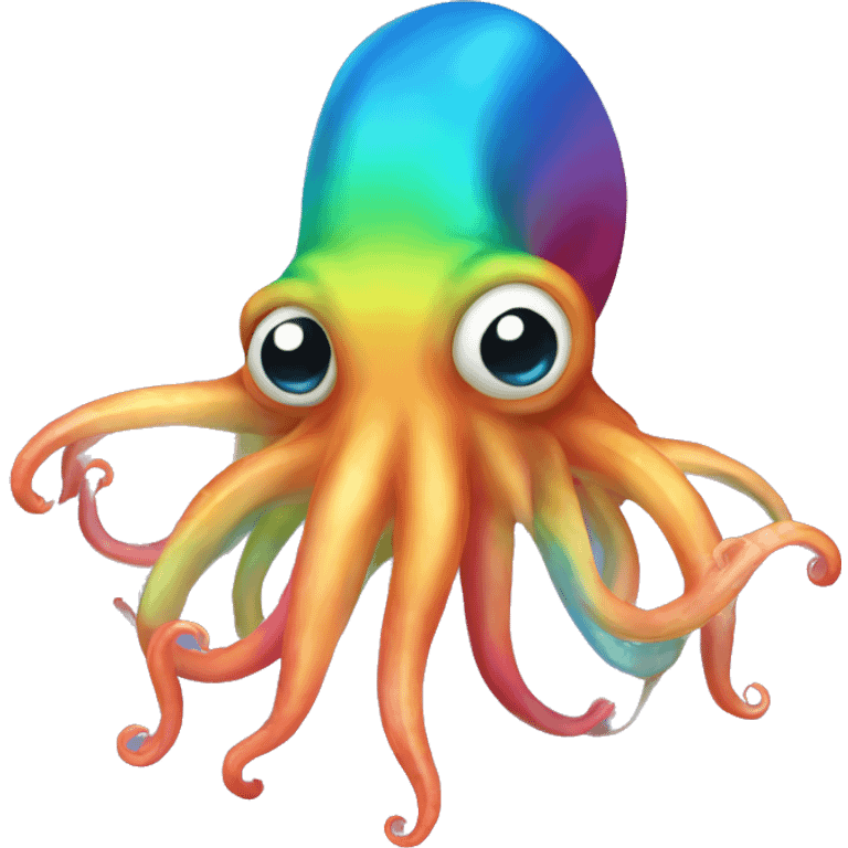 Rainbow squid emoji