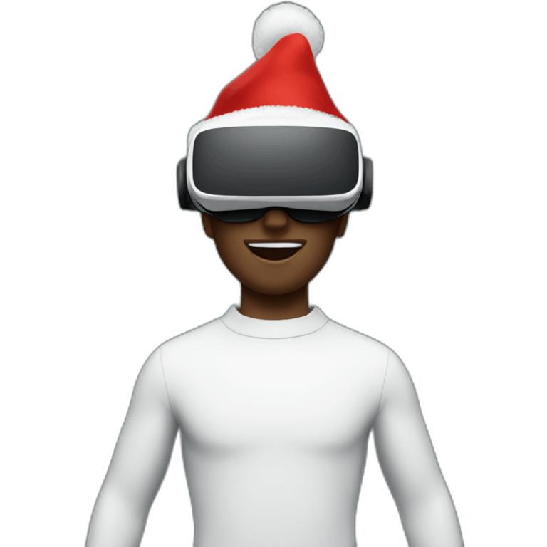 full body david in vr headset christmas emoji