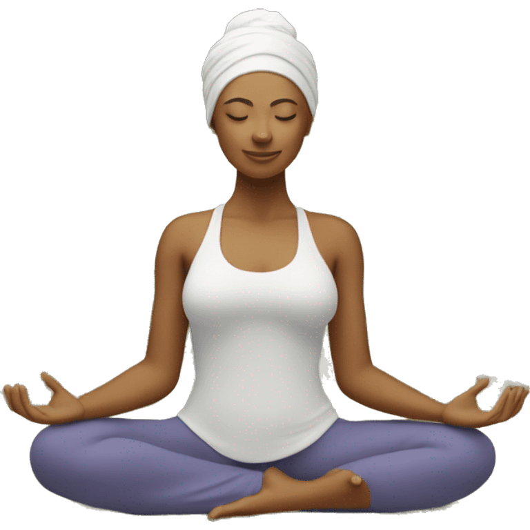 kundalini yoga master female in a grarden emoji