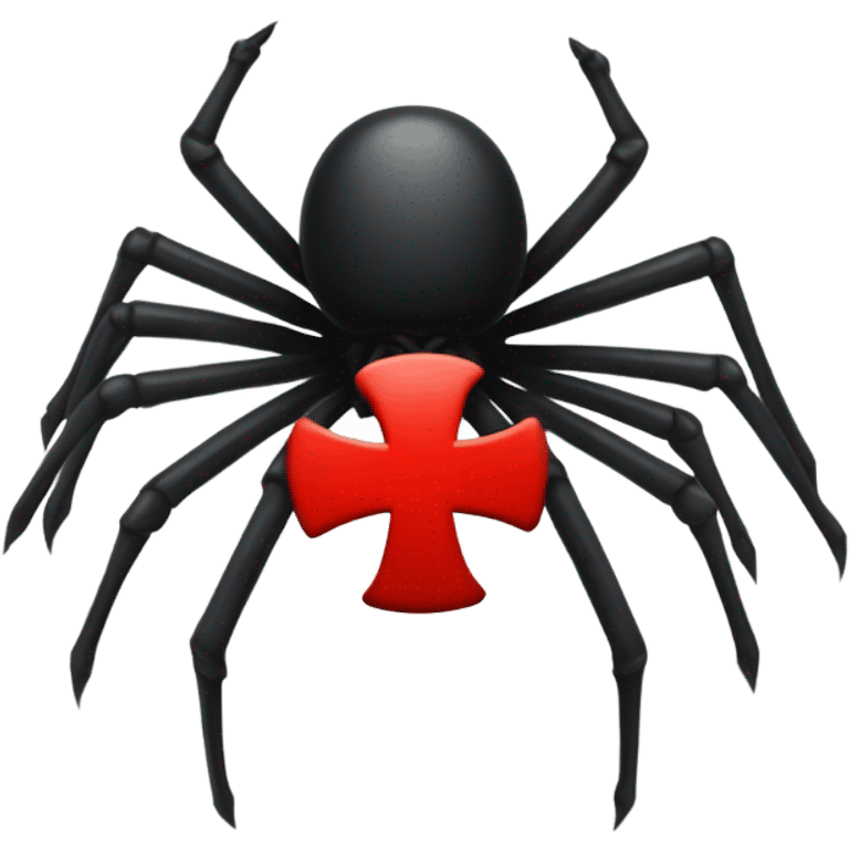 gothic spider with red cross emoji