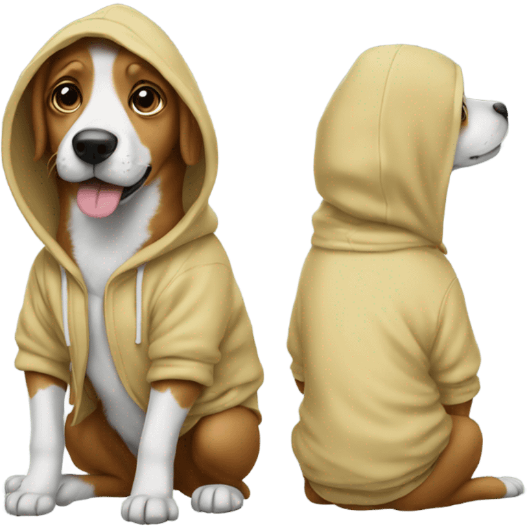 dog wearing a hoodie emoji