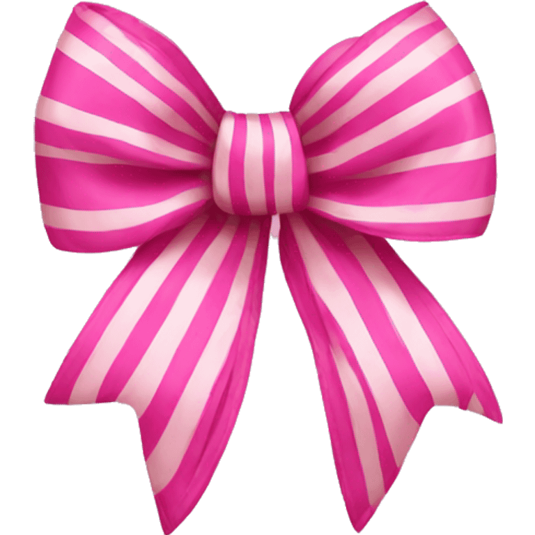 Pink striped bow emoji