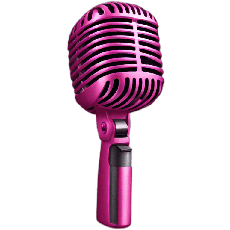 pink microphone emoji