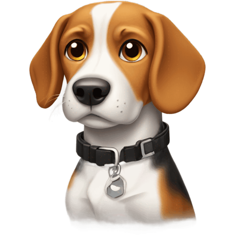 Beagle named sparky with collar  emoji