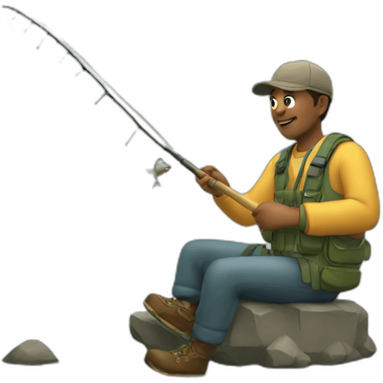 Guy fishing emoji