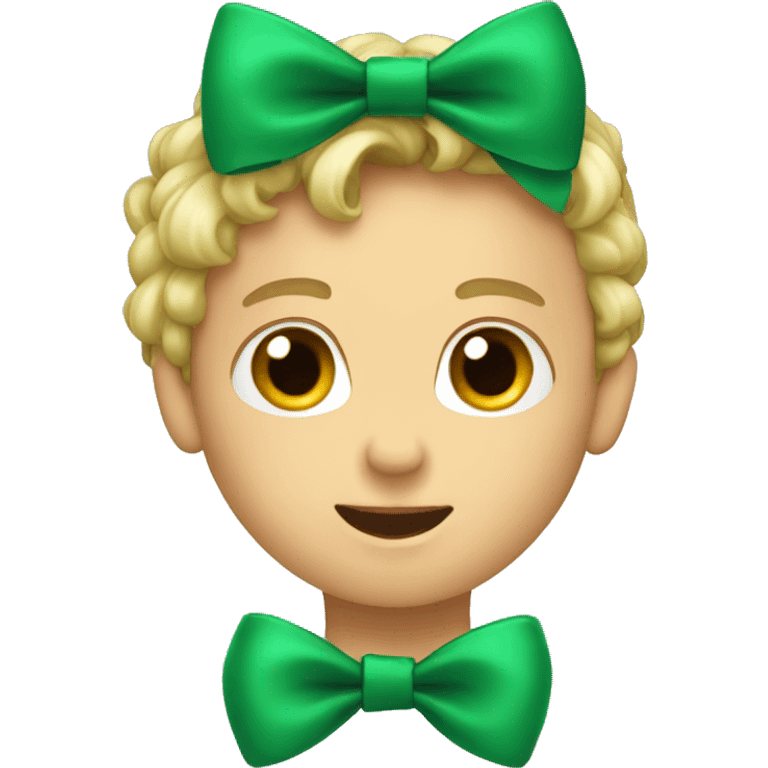 Green bow emoji