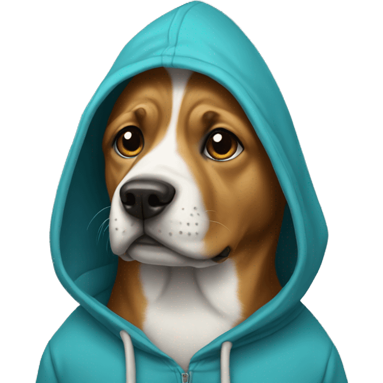 Dog with hoodie emoji