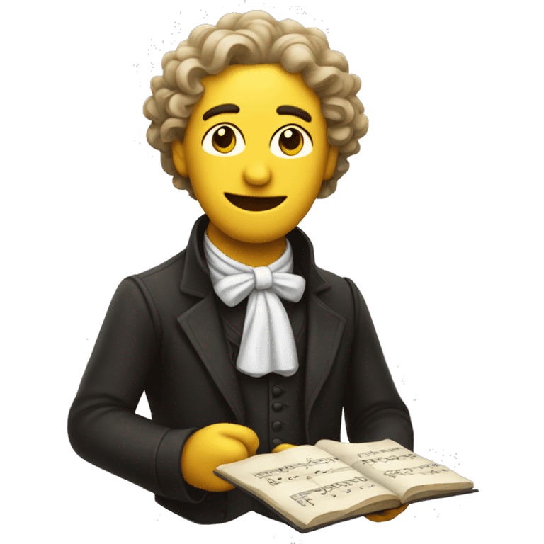 platyus dressed up as a composer smiling emoji