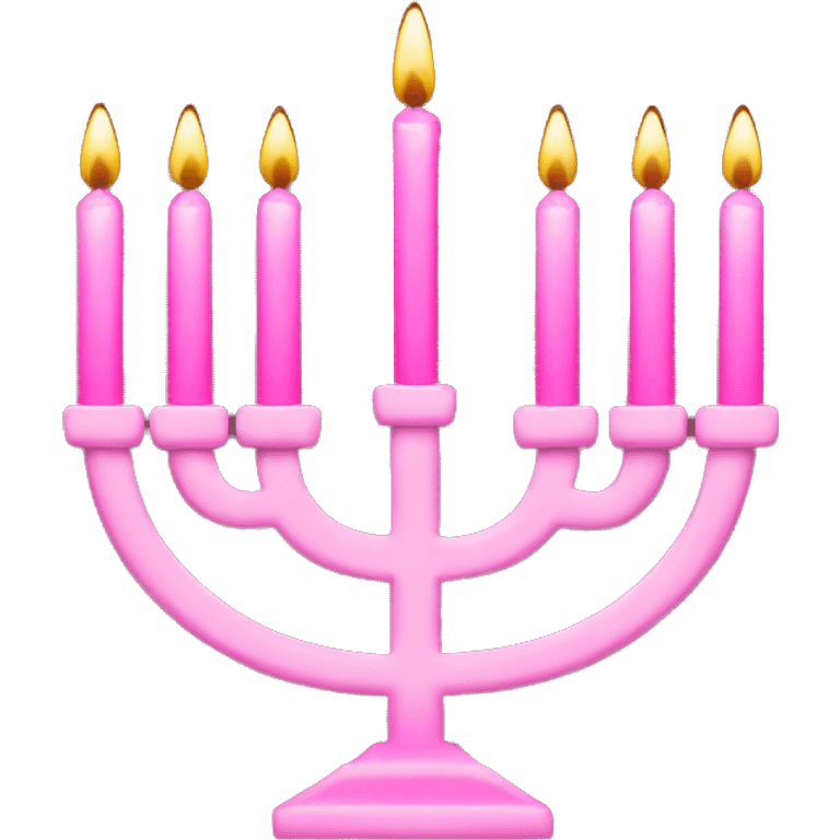 Pink menorah emoji