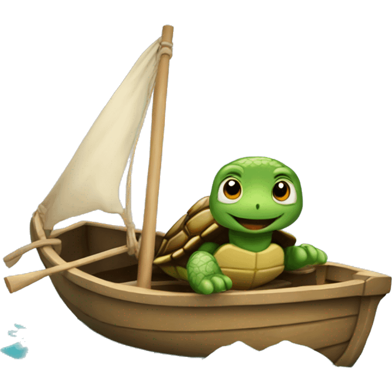 turtle in boat emoji