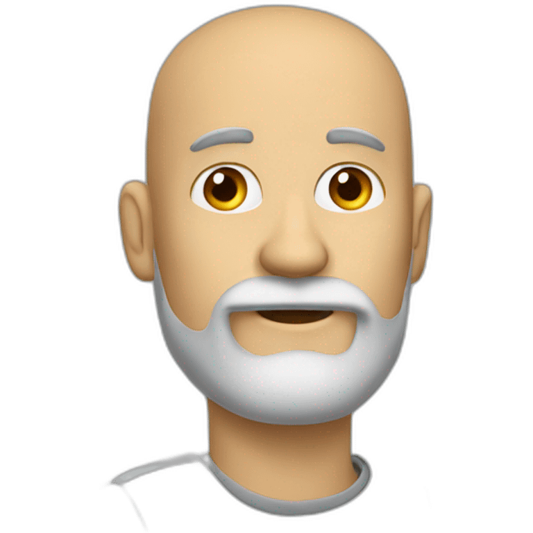 a man with a beard and a pencil behind his ear emoji