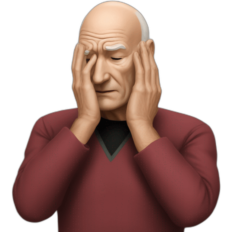 picard face palm photo realistic emoji