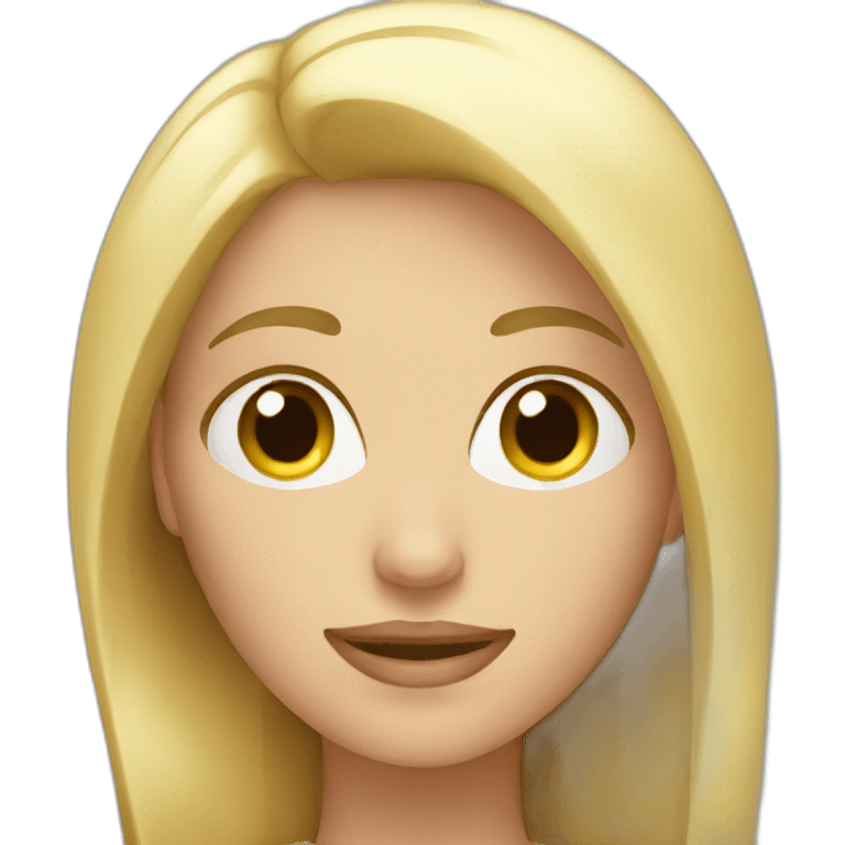 Woman with long blond emoji