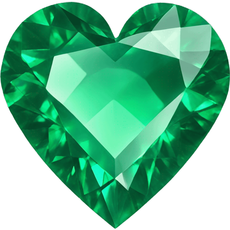 Heart shaped emerald diamond  emoji