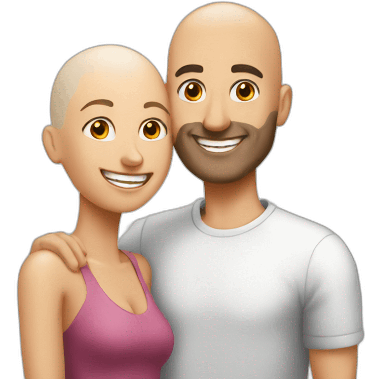 Happy-secret-couple-bald-guy emoji