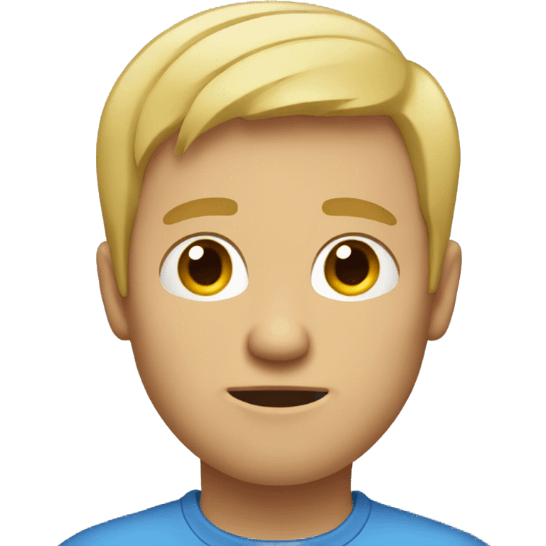 Guy with short blond hair sick emoji