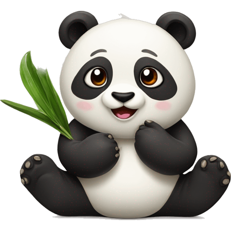 panda with dumpling emoji