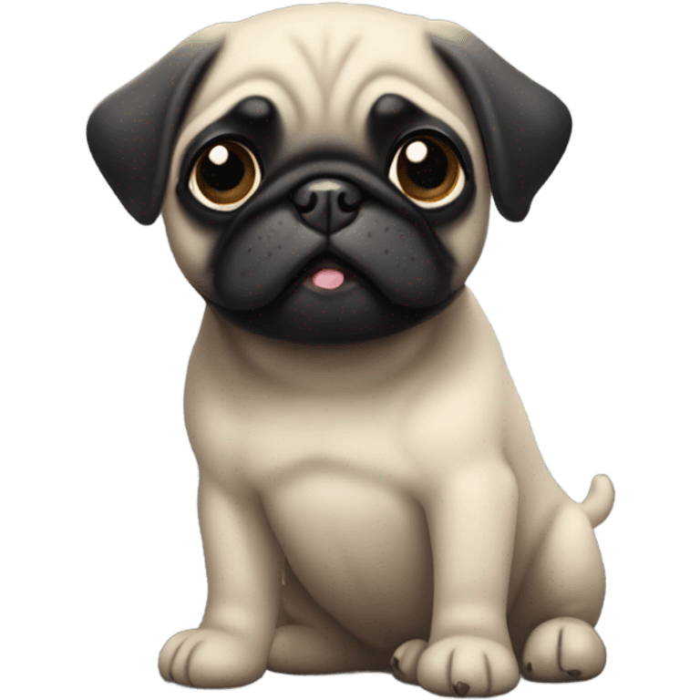 Black Pug Puppy emoji