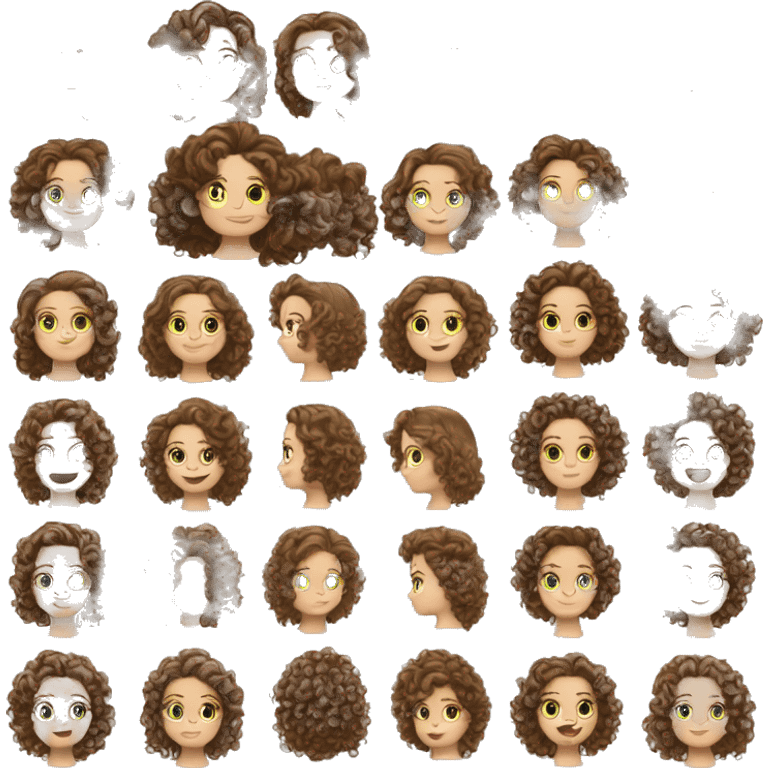 white girl with brunette curly hair can you make it more straight at the top and when it comes down it gets curlier emoji