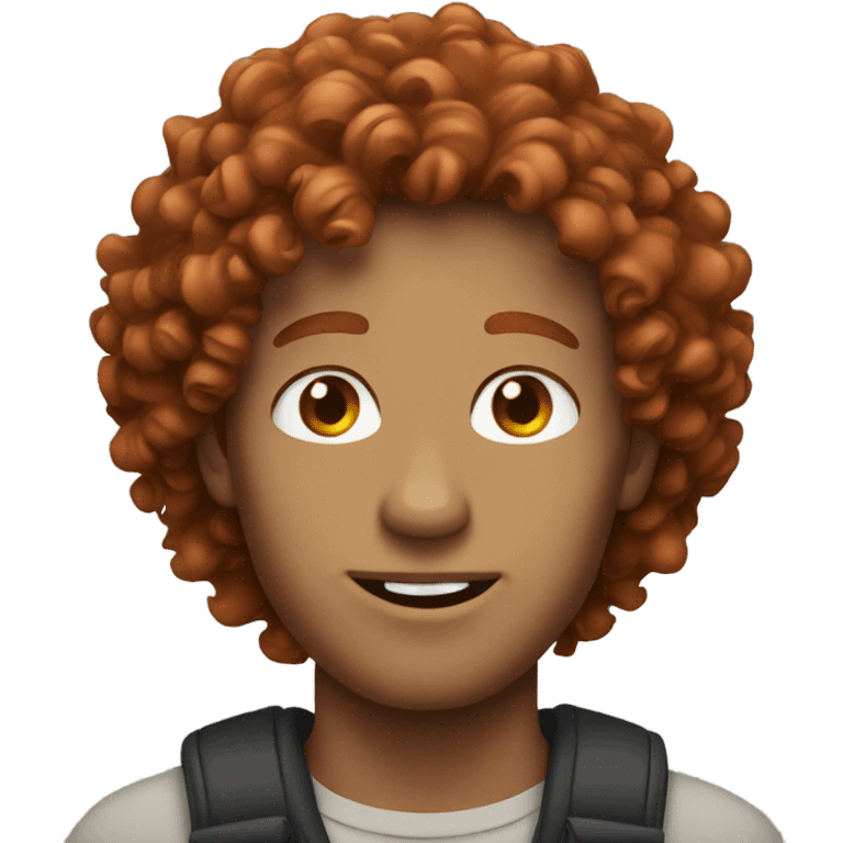 Redhead guy with curly hair  emoji